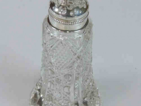 Cut Glass Silver Mounted Sugar Castor