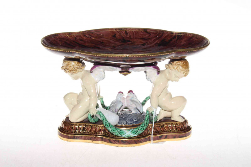 Victorian Minton majolica centrepiece