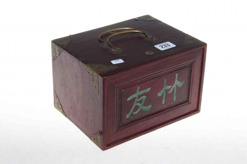 Chinese mah jong set, in wooden box