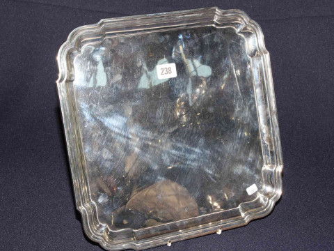 Large silver tray, Birmingham 1937, 45oz