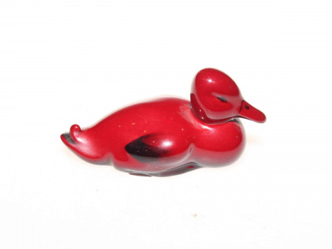 Royal Doulton flambé model of a duck