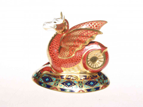 Royal Crown Derby 'Wyvern' paperweight, boxed with certificate