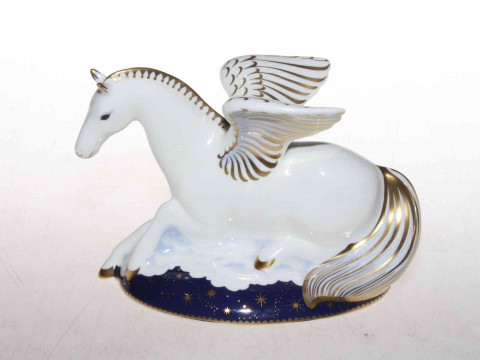 Royal Drown Derby 'Pegasus' paperweight, boxed with certificate