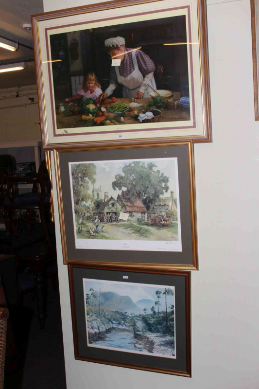 David Shepherd print, no. 200/1500; Sturgeon print and a R. McPhail print (3)