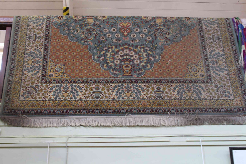 Blue ground Turkish carpet 3.00 by 2.00