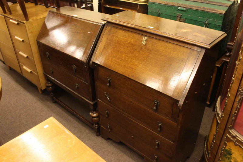 Two oak bureaus