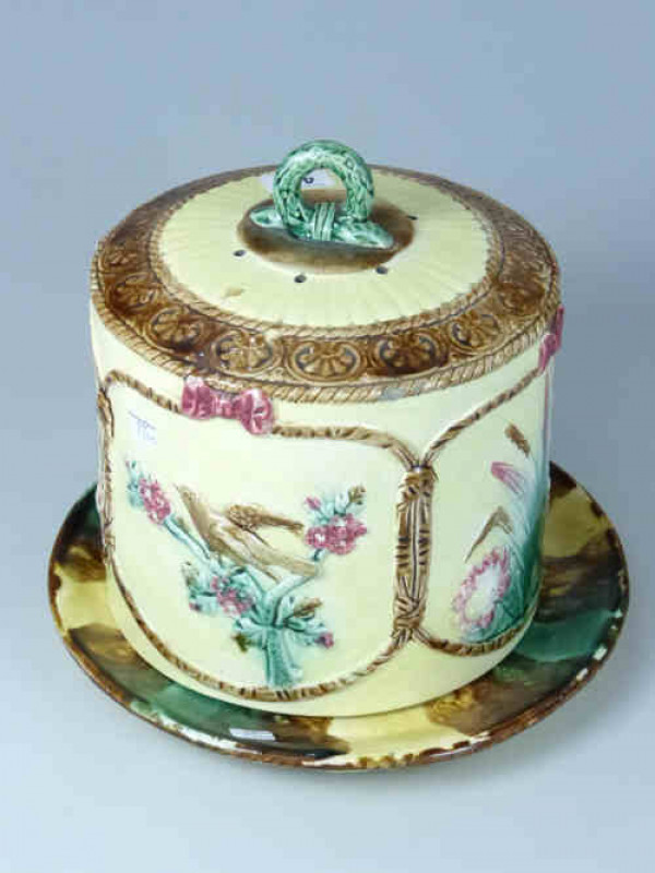 Continental Majolica Cheese Keep