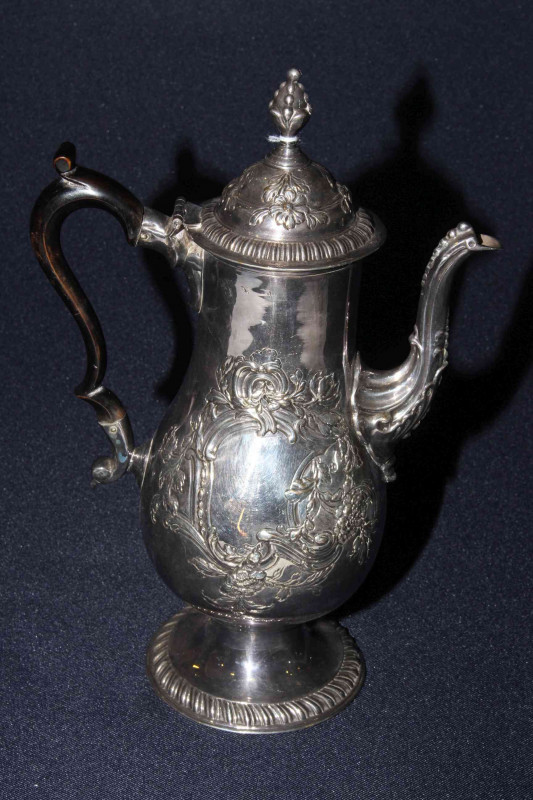 Old Sheffield plate coffee pot
