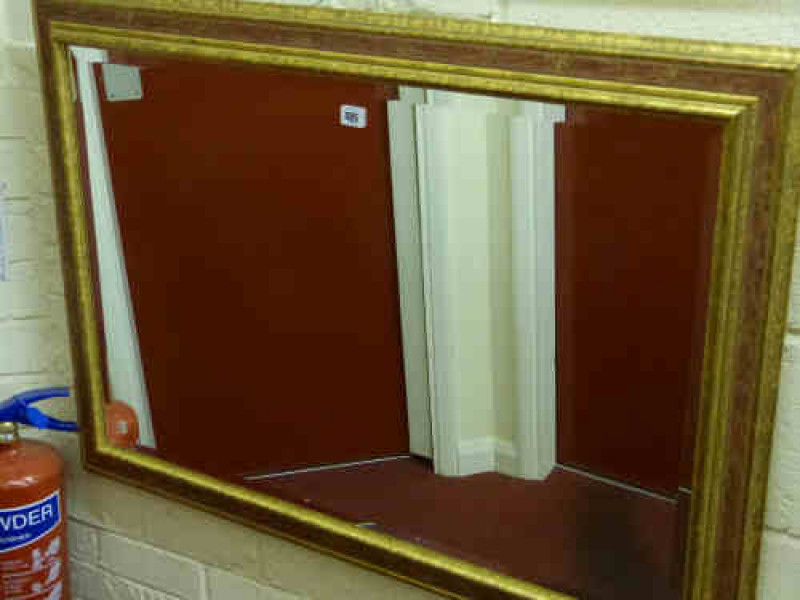 Modern Gilt Framed Mirror, 74cm x 104cm