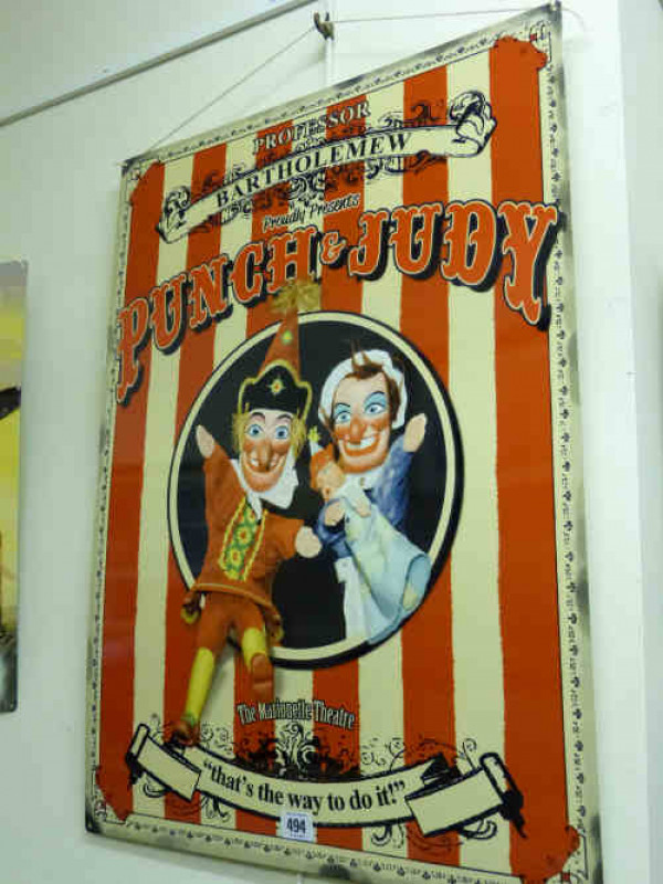 Enamel Sign 'Punch & Judy'