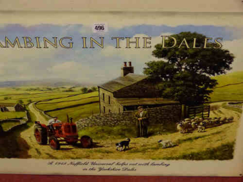 Enamel Sign 'Lambing in the Dales'