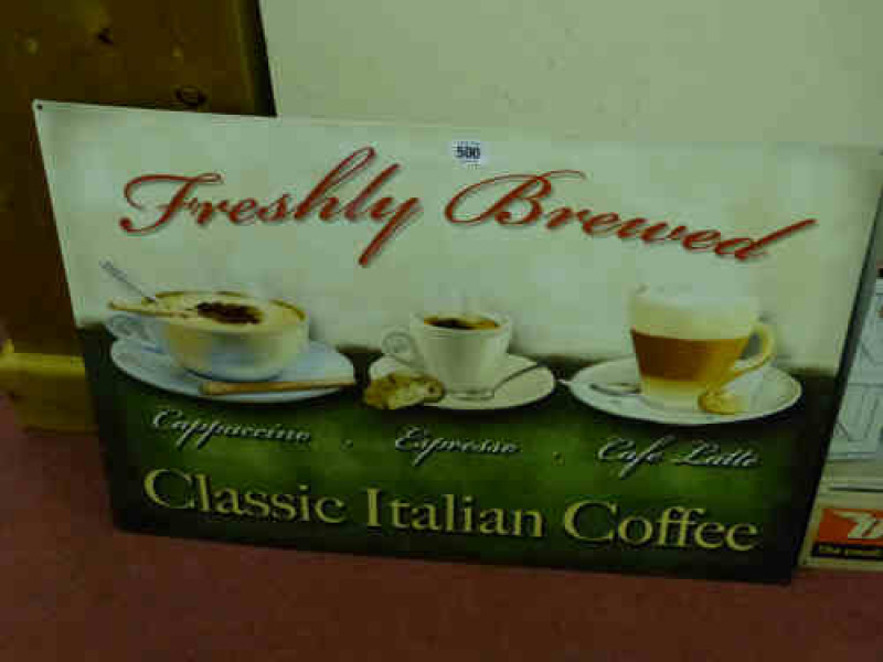 Enamel Sign 'Classic Italian Coffee'