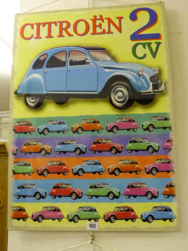 Enamel Sign 'Citroen 2 CV'