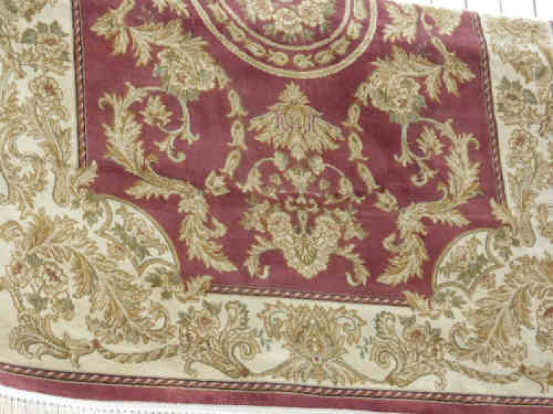 Rose and Beige Abusson Rug, 1.70m x 1.25m