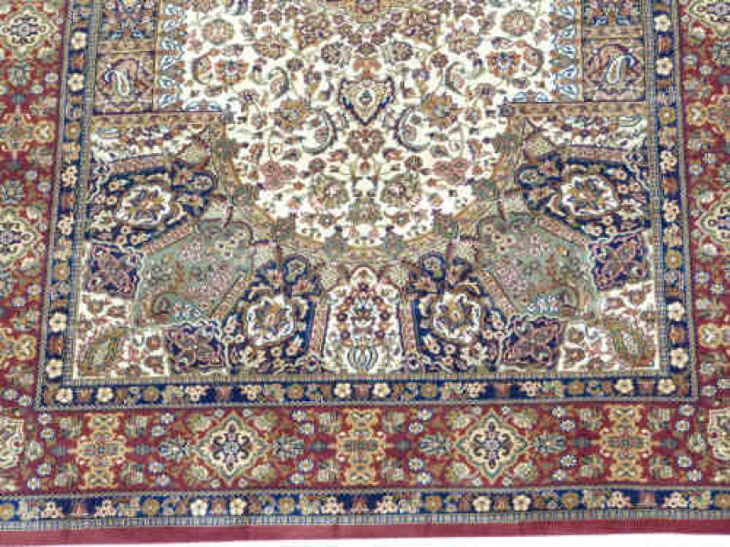 Beige Ground Madras Carpet, 2.30m x 1.50m