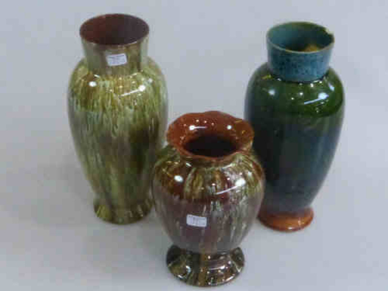 Three Linthorpe Pottery Vases