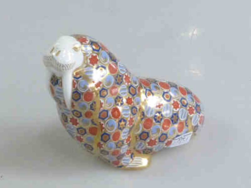 Royal Crown Derby Paperweight 'Walrus' Boxed