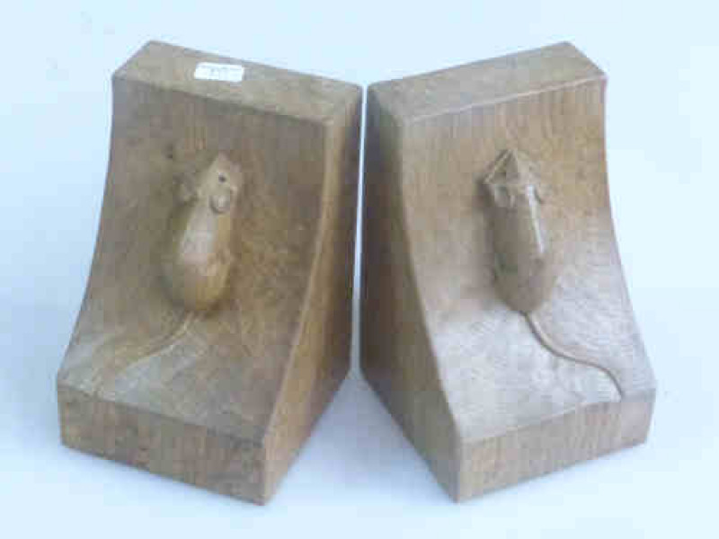 Pair of 'Mouseman' Bookends