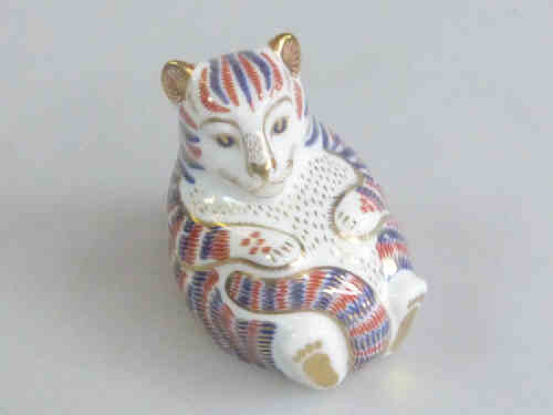 Royal Crown Derby Paperweight 'Tiger Cub' Boxed