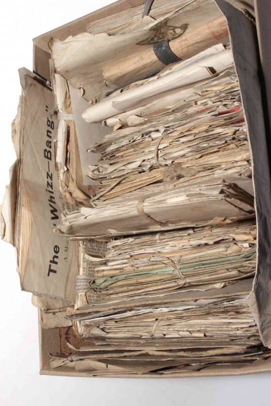 WWI DLI military, Buckingham Palace, House of Commons, Prime Minister, hospital war wounds paperwork ephemera. Also a Salvation Army bed ticket for soldiers, RAF UK based letters, Whizz Bang magazines. Approximately 180