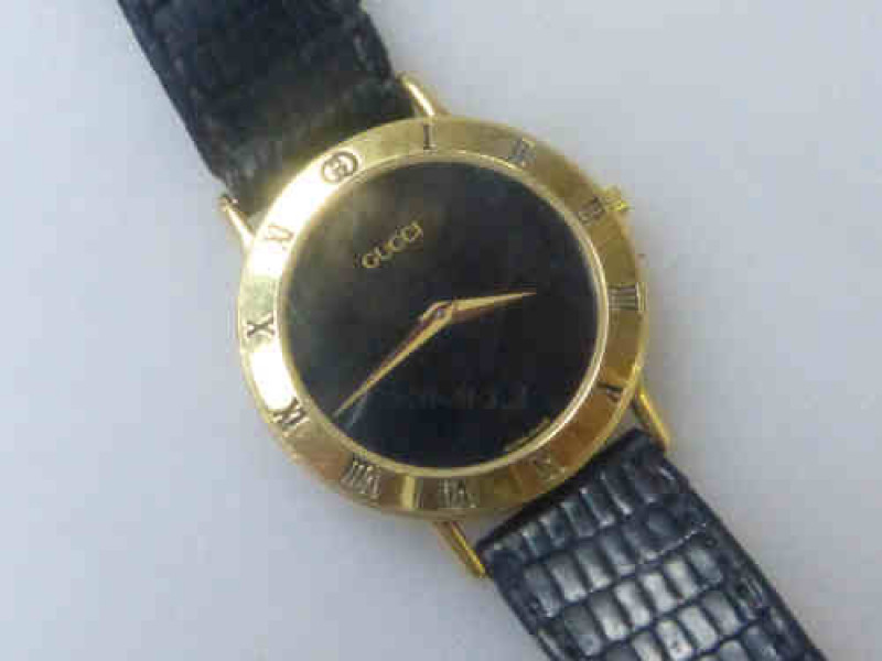 Gucci Gentleman's Wrist Watch, Boxed with Presentation Plaque