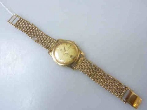 Fortis Gentleman's Gold Wrist Watch, Case Tests as 18-22ct and Strap 14-15ct,...