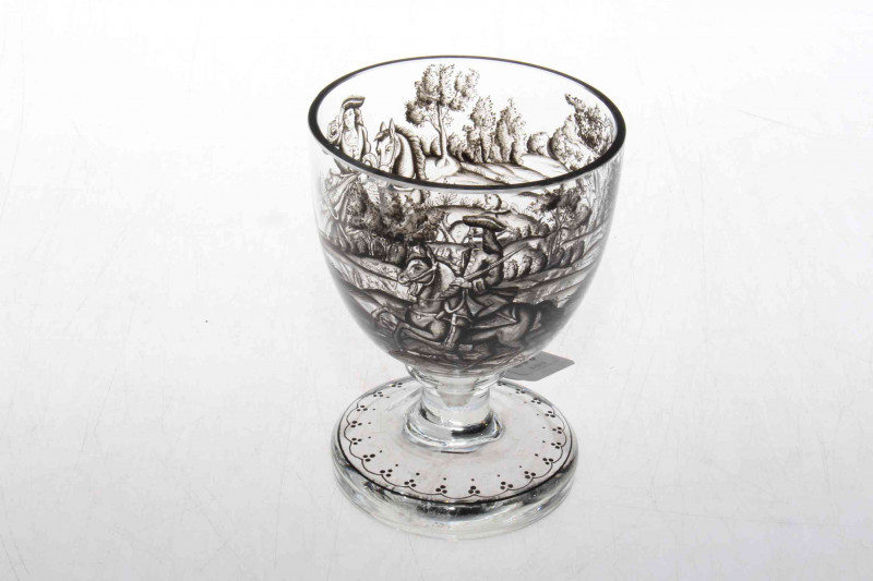 19th Century Continental rummer with hunting scene 