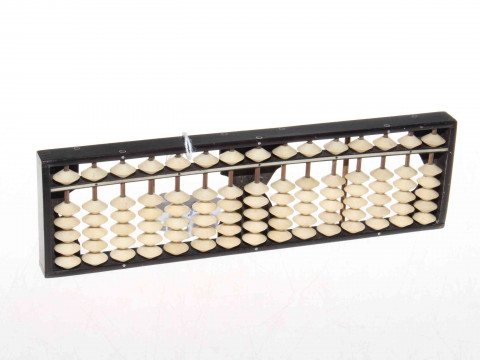 19th Century ebony and ivory abacus