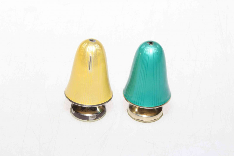 Silver and enamel condiments, D. A. Norway
