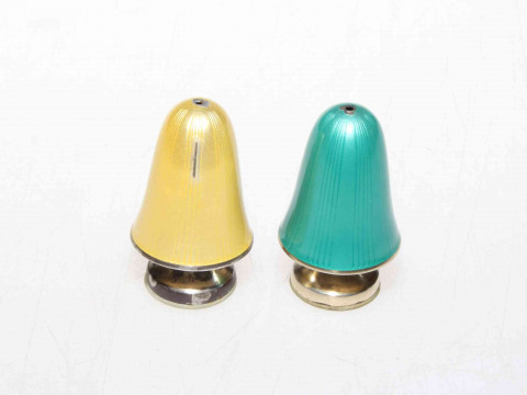Silver and enamel condiments, D. A. Norway