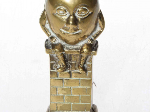 Solid brass Humpty Dumpty money box