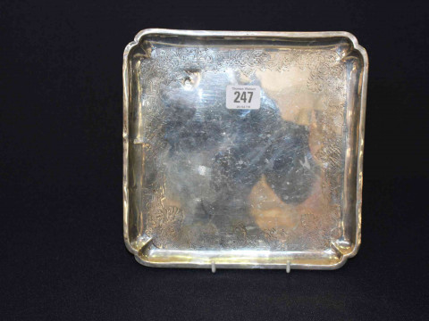 Continental silver tray, 9oz