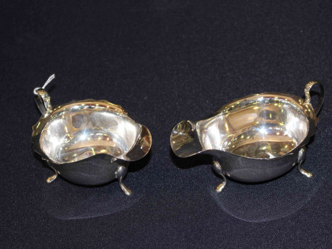 Pair of silver sauce boats, 6oz