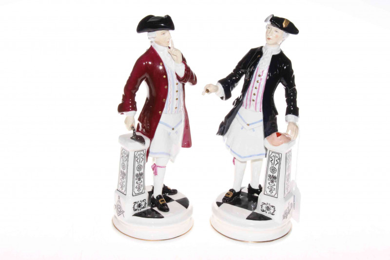Pair Michael Sutty limited edition figures, The Almoner and The Master