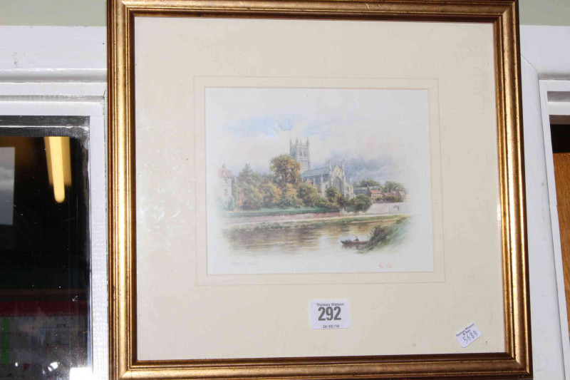 George Fall, Worcester Cathedral, limited edition print