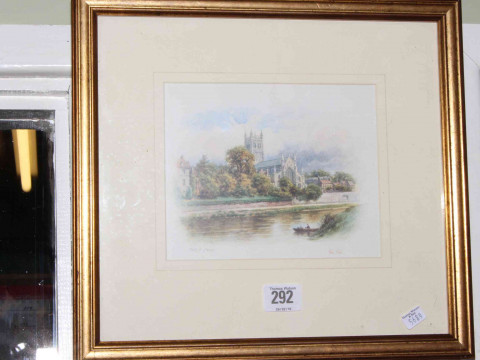 George Fall, Worcester Cathedral, limited edition print