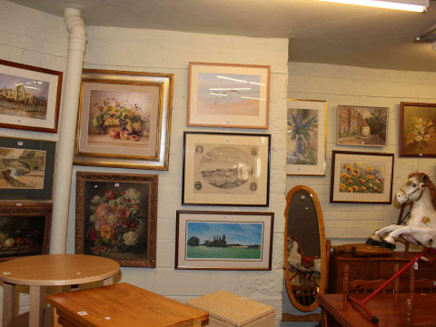 Collection of fourteen various pictures including signed watercolours,...
