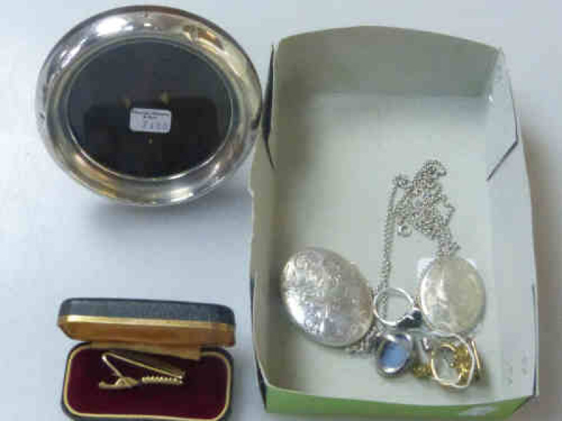 Two Silver Lockets, Chester, Silver Picture Frame etc