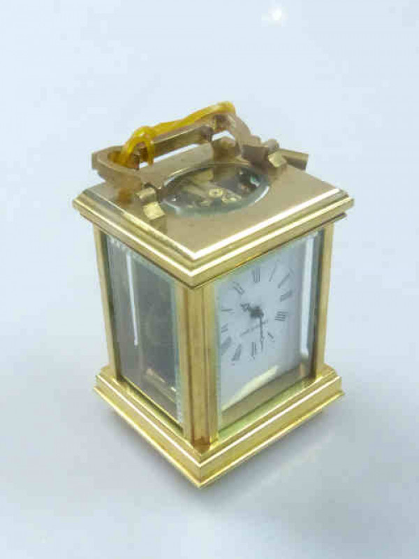 Small Gilt Brass Carriage Clock