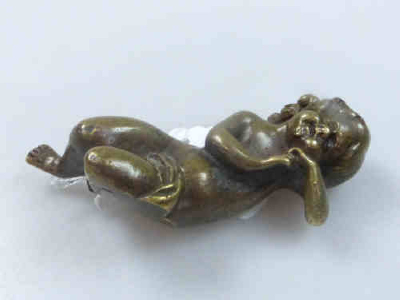 Gilt Bronze Sleeping Putti Mount