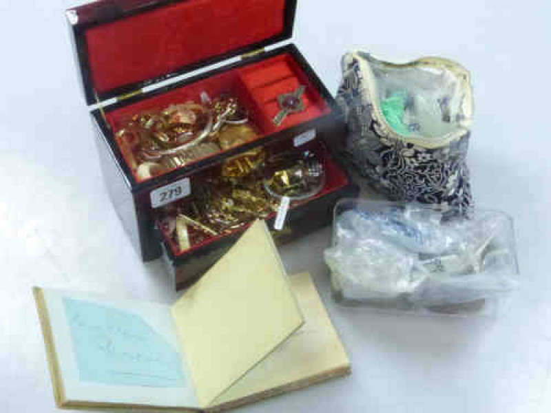 Jewellery Box and Contents, Coinage and Autograph Album