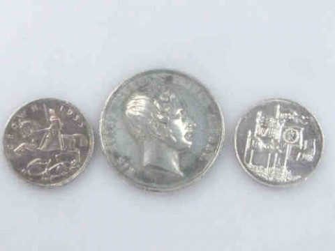 Five Pound Coin, Crown and Crystal Palace Medallion