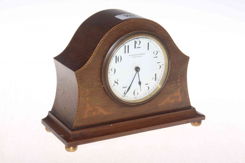 R. Johnson & Son Darlington, mantel clock with Buren movement.