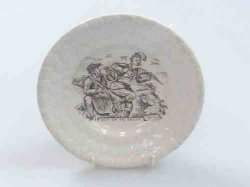 Antique Printed Pottery 'Not up to Snuff' Plate