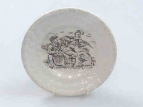 Antique Printed Pottery 'Not up to Snuff' Plate