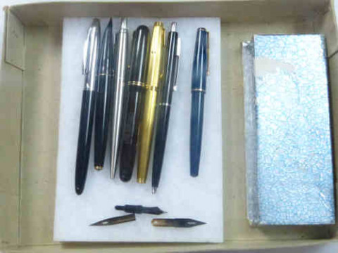 Box with Fountain and Other Pens