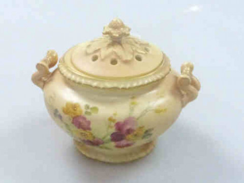 Royal Worcester Blush Ware Pot Pourri and Cover