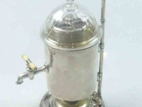 Arthur Krupp Silver Plated Coffee Maker with Ivory Fittings, Early 20th...