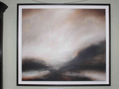 Paul Denham (British living artist, b. 1977), 'Bracken Hills', signed verso, acrylic, framed, overall 110cm by 125cm. thumbnail