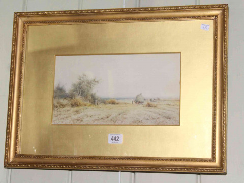H. Sylvester Stannard (1870-1951), Loading Hay, watercolour, signed lower...